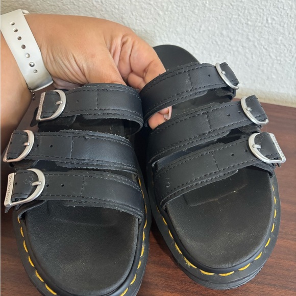Dr. Martens Black Sandals with Silver Buckles - Picture 5 of 7